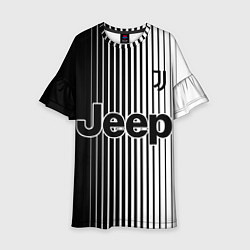 Платье клеш для девочки ЮВЕНТУС JUVENTUS, цвет: 3D-принт