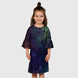 Платье клеш для девочки Настроение узоры, цвет: 3D-принт — фото 2