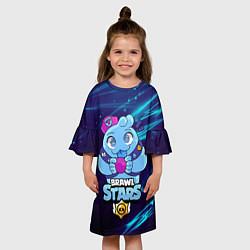 Платье клеш для девочки SQUEAK BRAWL STARS СКВИК, цвет: 3D-принт — фото 2
