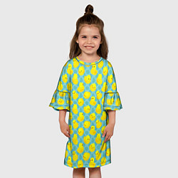 Платье клеш для девочки Уточка, цвет: 3D-принт — фото 2