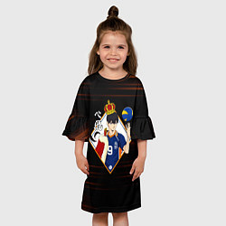 Платье клеш для девочки Тобио Кагеяма король Haikyuu!!, цвет: 3D-принт — фото 2