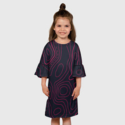 Платье клеш для девочки Магия узора, цвет: 3D-принт — фото 2
