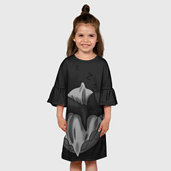 Платье клеш для девочки Сплюха, цвет: 3D-принт — фото 2