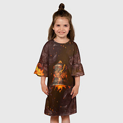 Платье клеш для девочки ACDC HELLS BELLS Z, цвет: 3D-принт — фото 2
