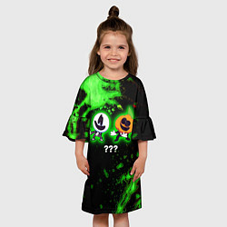 Платье клеш для девочки Skid and Pump, цвет: 3D-принт — фото 2