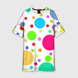 Платье клеш для девочки Polka dot, цвет: 3D-принт