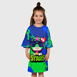 Платье клеш для девочки Brawl Stars Базз Buzz, цвет: 3D-принт — фото 2