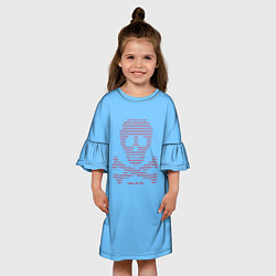 Платье клеш для девочки DDOS attack, цвет: 3D-принт — фото 2