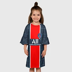 Платье клеш для девочки Месси в ПСЖ, цвет: 3D-принт — фото 2