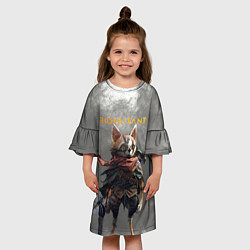 Платье клеш для девочки BIOMUTANT БИОМУТАНТ Z, цвет: 3D-принт — фото 2