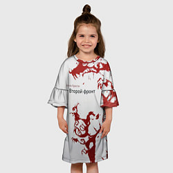 Платье клеш для девочки Агата Кристи Второй фронт, цвет: 3D-принт — фото 2