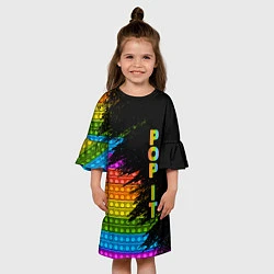 Платье клеш для девочки ИГРУШКА POP it ПОП-ИТ, цвет: 3D-принт — фото 2