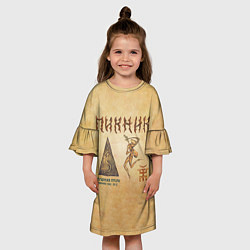 Платье клеш для девочки Пущенная стрела - Пикник, цвет: 3D-принт — фото 2