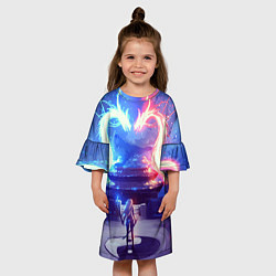 Платье клеш для девочки БИТВА ДРАКОНОВ, цвет: 3D-принт — фото 2