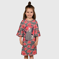 Платье клеш для девочки Бакэнэко, цвет: 3D-принт — фото 2