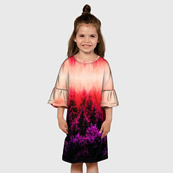 Платье клеш для девочки КРАСНАЯ ОСЕНЬ, цвет: 3D-принт — фото 2