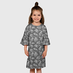Платье клеш для девочки Булыжник, цвет: 3D-принт — фото 2
