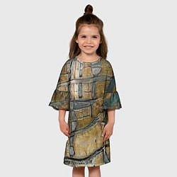 Платье клеш для девочки Современное искусство, цвет: 3D-принт — фото 2