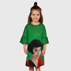 Платье клеш для девочки Амели Amelie Z, цвет: 3D-принт — фото 2