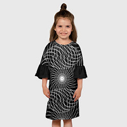 Платье клеш для девочки Абстракция Вихря, цвет: 3D-принт — фото 2