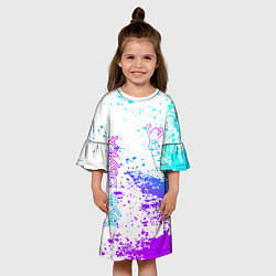 Платье клеш для девочки Ъуъ съука, цвет: 3D-принт — фото 2