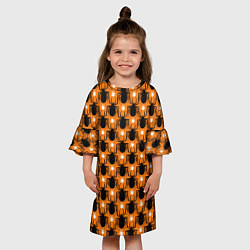 Платье клеш для девочки Пауки, цвет: 3D-принт — фото 2