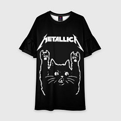 Платье клеш для девочки METALLICA МЕТАЛЛИКА, цвет: 3D-принт