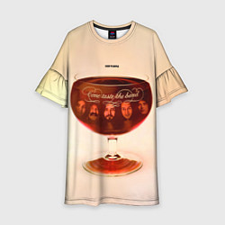 Платье клеш для девочки Come Taste the Band - Deep Purple, цвет: 3D-принт
