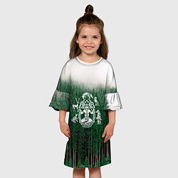 Платье клеш для девочки ВАНАХЕЙМ РУНЫ RUNES Z, цвет: 3D-принт — фото 2