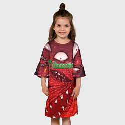 Платье клеш для девочки Terraria Wall of Flesh, цвет: 3D-принт — фото 2