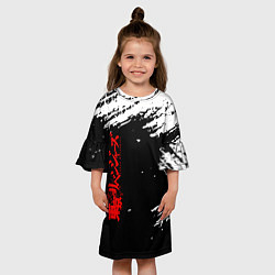 Платье клеш для девочки Токийские мстители, цвет: 3D-принт — фото 2