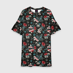 Платье клеш для девочки TATTOO, цвет: 3D-принт