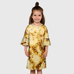 Платье клеш для девочки Жареный блин, цвет: 3D-принт — фото 2