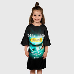 Платье клеш для девочки The Sickness - Disturbed, цвет: 3D-принт — фото 2