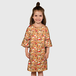 Платье клеш для девочки Праздничное Печенье, цвет: 3D-принт — фото 2