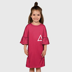 Платье клеш для девочки Треугольник, цвет: 3D-принт — фото 2