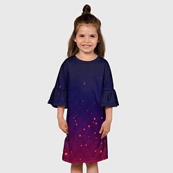 Платье клеш для девочки Gradient background, цвет: 3D-принт — фото 2