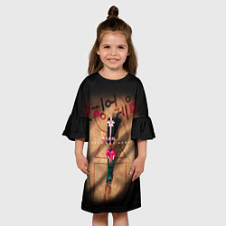 Платье клеш для девочки Игра в кальмара: Удаление, цвет: 3D-принт — фото 2