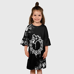 Платье клеш для девочки 7 СМЕРТНЫХ ГРЕХОВ МЕЛОДИАС СИМВОЛ ДРАКОН, цвет: 3D-принт — фото 2