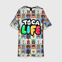 Платье клеш для девочки Toca Life, цвет: 3D-принт