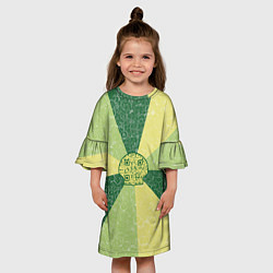 Платье клеш для девочки Медуза на фоне АПВ 9 3 3 5, цвет: 3D-принт — фото 2