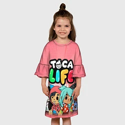 Платье клеш для девочки Toca Life, цвет: 3D-принт — фото 2