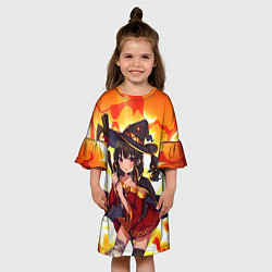 Платье клеш для девочки MeguminYunyun, цвет: 3D-принт — фото 2