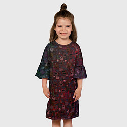 Платье клеш для девочки Большой хэллоуин, цвет: 3D-принт — фото 2