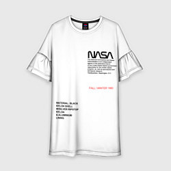 Платье клеш для девочки NASA БЕЛАЯ ФОРМА, цвет: 3D-принт