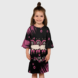 Платье клеш для девочки Игра в кальмара КАЛЬМАР,, цвет: 3D-принт — фото 2