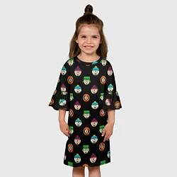 Платье клеш для девочки Южный парк, паттерн, цвет: 3D-принт — фото 2