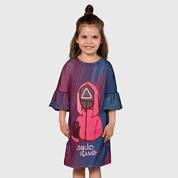 Платье клеш для девочки Игра в кальмара Сериал, цвет: 3D-принт — фото 2