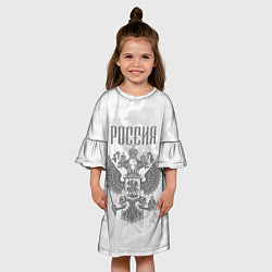Платье клеш для девочки Герб России, цвет: 3D-принт — фото 2