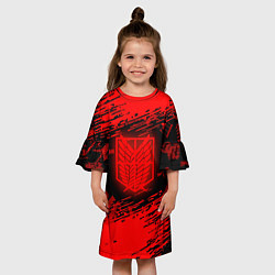 Платье клеш для девочки Атака Титанов: Паттерн, цвет: 3D-принт — фото 2